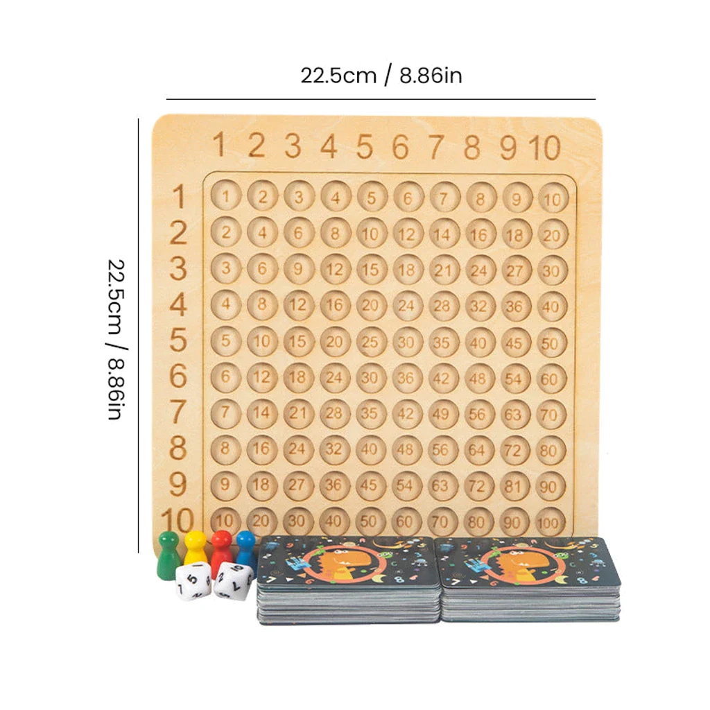 WOODEN MONTESSORI MULTIPLICATION BOARD GAME